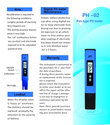 Digitale pH-Meter für Trinkwasser Aquarium N.W. 50g 1.7OZ 0.01pH Auflösung ATC