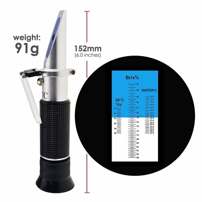 Kompaktes tragbares Brix-Refraktometer mit 0-40% Brix und 0-25% Alkoholbereich für Weinzucker