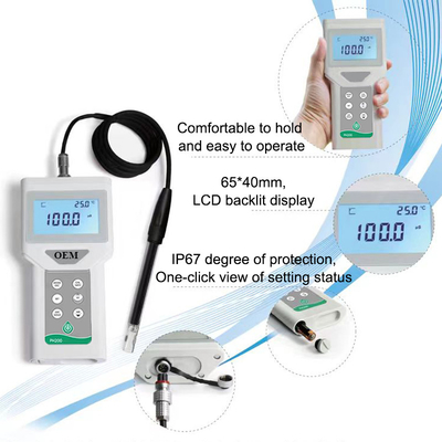 65*40mm Mehrlinien-LCD-Hintergrundleucht-Display Handheld Oxidationsreduktionspotentiometer IP67