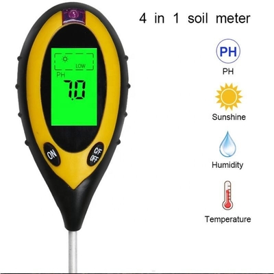 Bodenlichtprüfbereich 0-2000 pH-Meter Feuchtigkeitsmessgerät für Topfpflanzen Gärten 4 in 1
