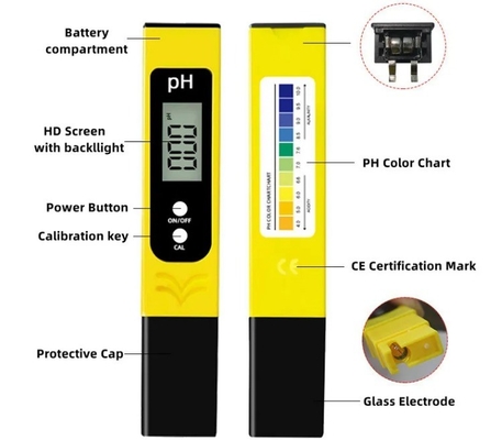 Stromversorgung 2*1,5 V LR-Knopfbatterie PH-Meter Hochpräzisionswasserprüfer für Labor
