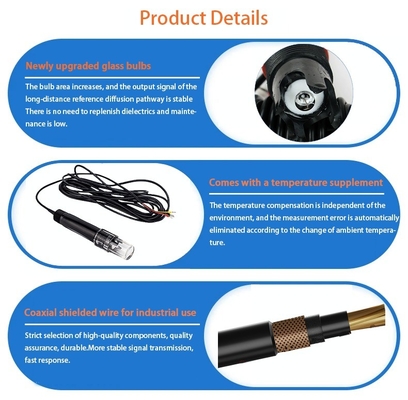 5m Standardkabel Wassersensor Probe IP68 Schutz pH- und Temperaturkompensation