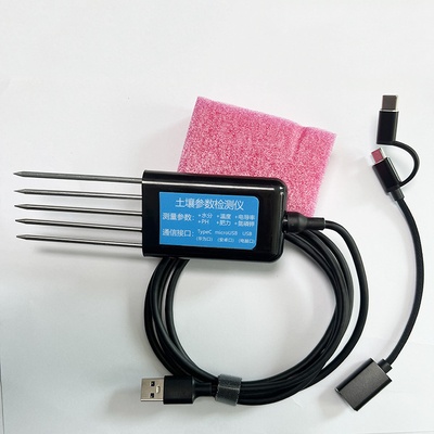 Horizontale Installation Feuchtigkeitssensor für die Landwirtschaft 7 in 1 USB NPK/PH/EC Temperaturanalysator