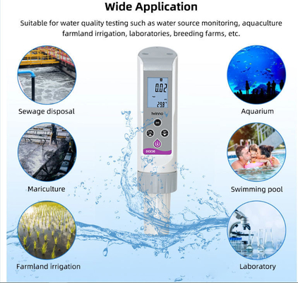 Wasser-PH-Meter-Stift-Ozonmesser mit Messbereich 0-10.00 mg/l und Großbildschirm