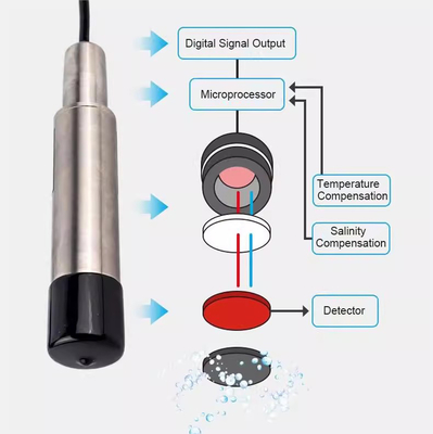 IP68 DO Messsensor Meter Sonde zur genauen Messung von in Wasser gelöstem Sauerstoff