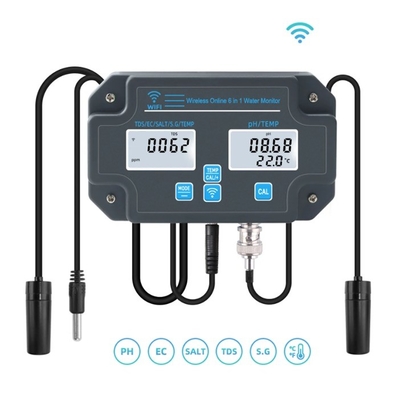 WLAN-Wassertester PH-3988 6 in 1 Salz S.G.Temp PH EC TDS Meter für Aquarien