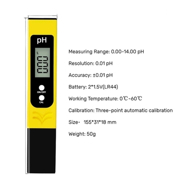 Kompakter und leichter Digitalstift-Tester zur Messung der Säuregehalt von Wasser 102 g