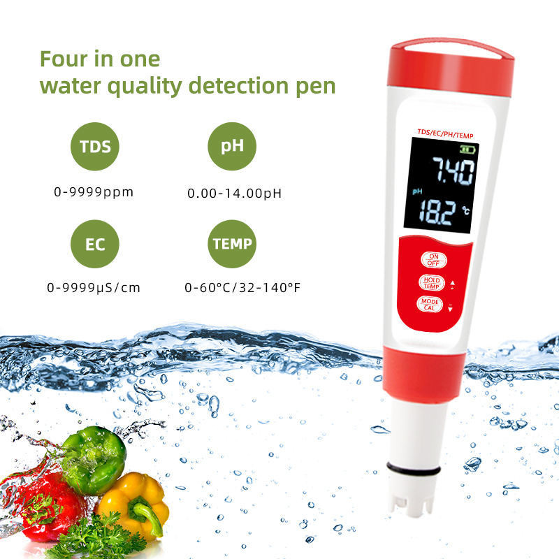 pH-Bereich Genauigkeit±0,05 pH Digitaler Wasserprüfer für Pool-Aquarien Trinkwasser